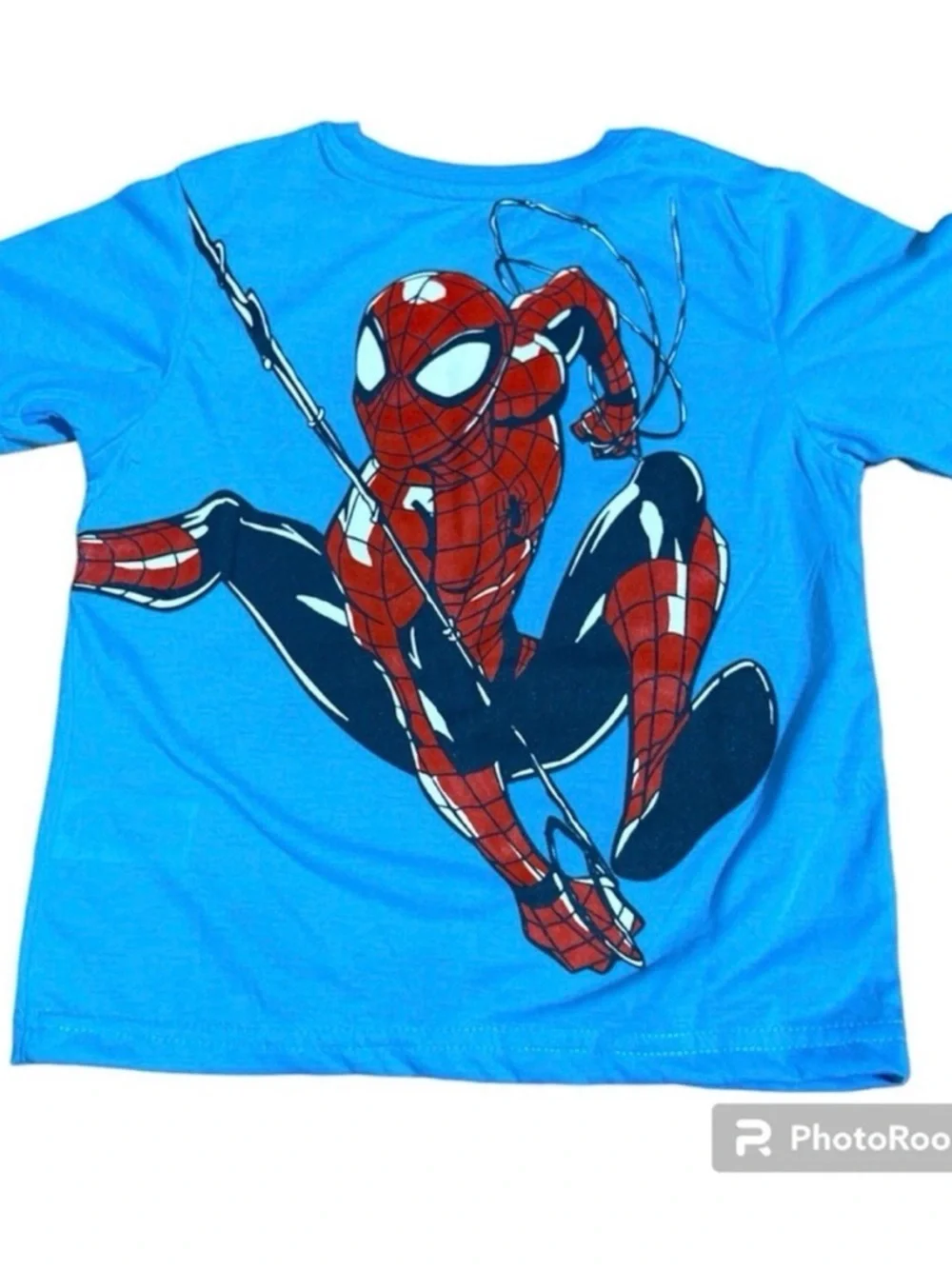 Marvel Spider-Man Boys Blue Graphic T-Shirt Peter Parker Queens NY 7